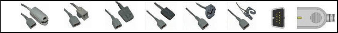 Nihon Kohden TL-201T Soft Rubber Reusable Spo2 Sensor With Rect 14Pin Connector