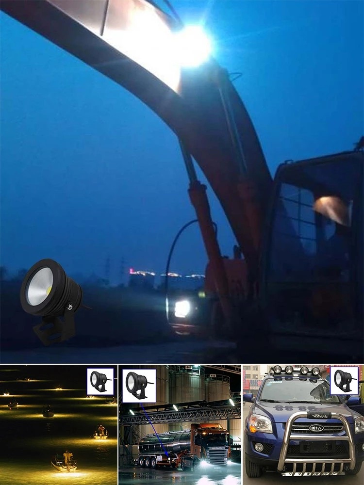 Cob 10w Underwater Light , Warm White 12v Underwater Light Durable Easy Install