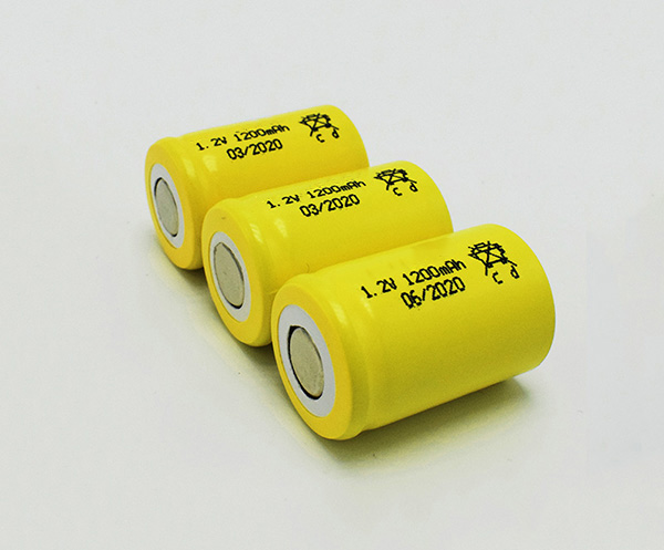 1200mAh Nickel Cadmium Battery Cell 1.2 V For Emergency Lighting