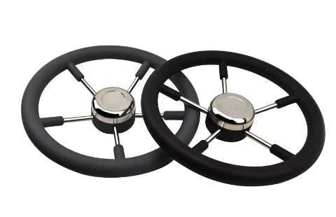 316 Stainless Steel Yacht Accessories Marine Boat Steering Wheel With PU Foam