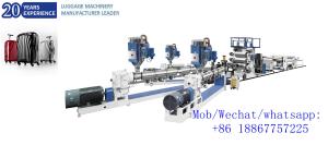 China 20 years Experience Competitive price suitcase PC luggage sheet extrusion machine for trolley luggage wholesale