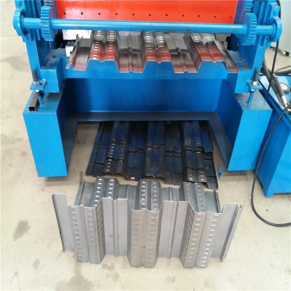 Heavy Duty 18-20 Station Floor Deck Roll Forming Machine Hydraulic Cutting Blue