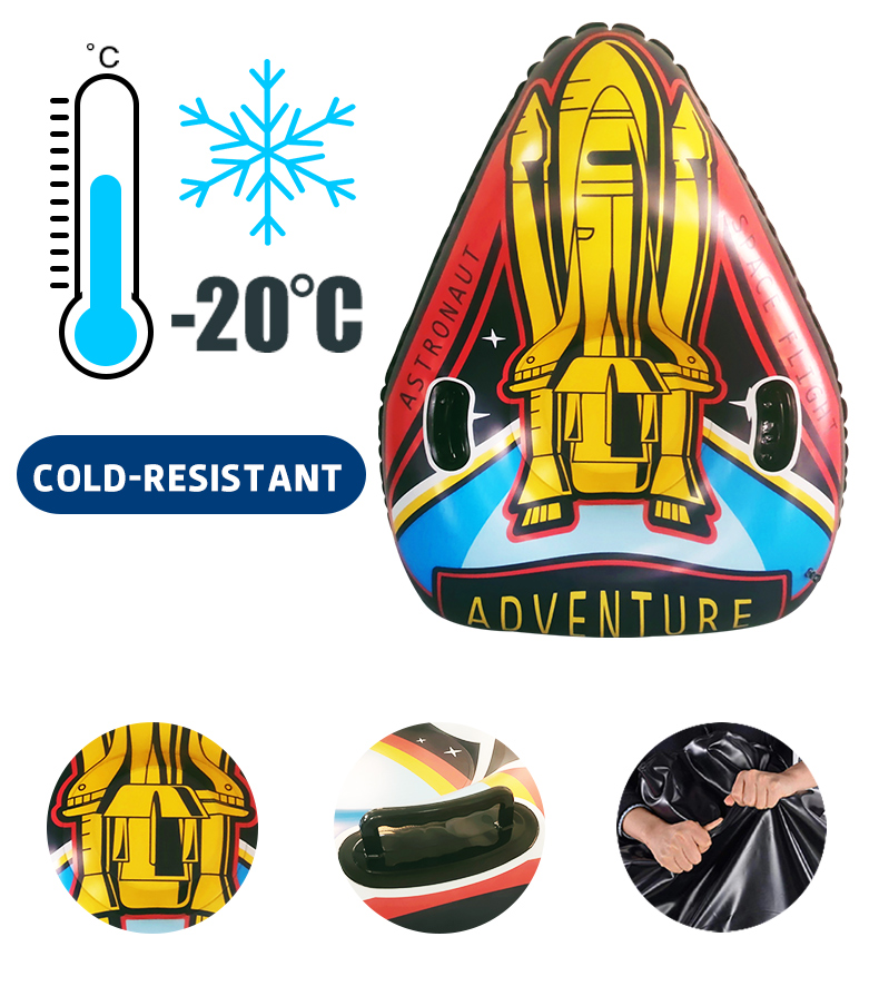 Rocket triangle shape new design snowtube toy for kid winter sledge