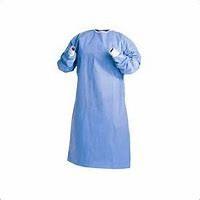 China Economical SMS Nonwoven Disposable Plastic Gowns With Knitted Collar And Velcro wholesale