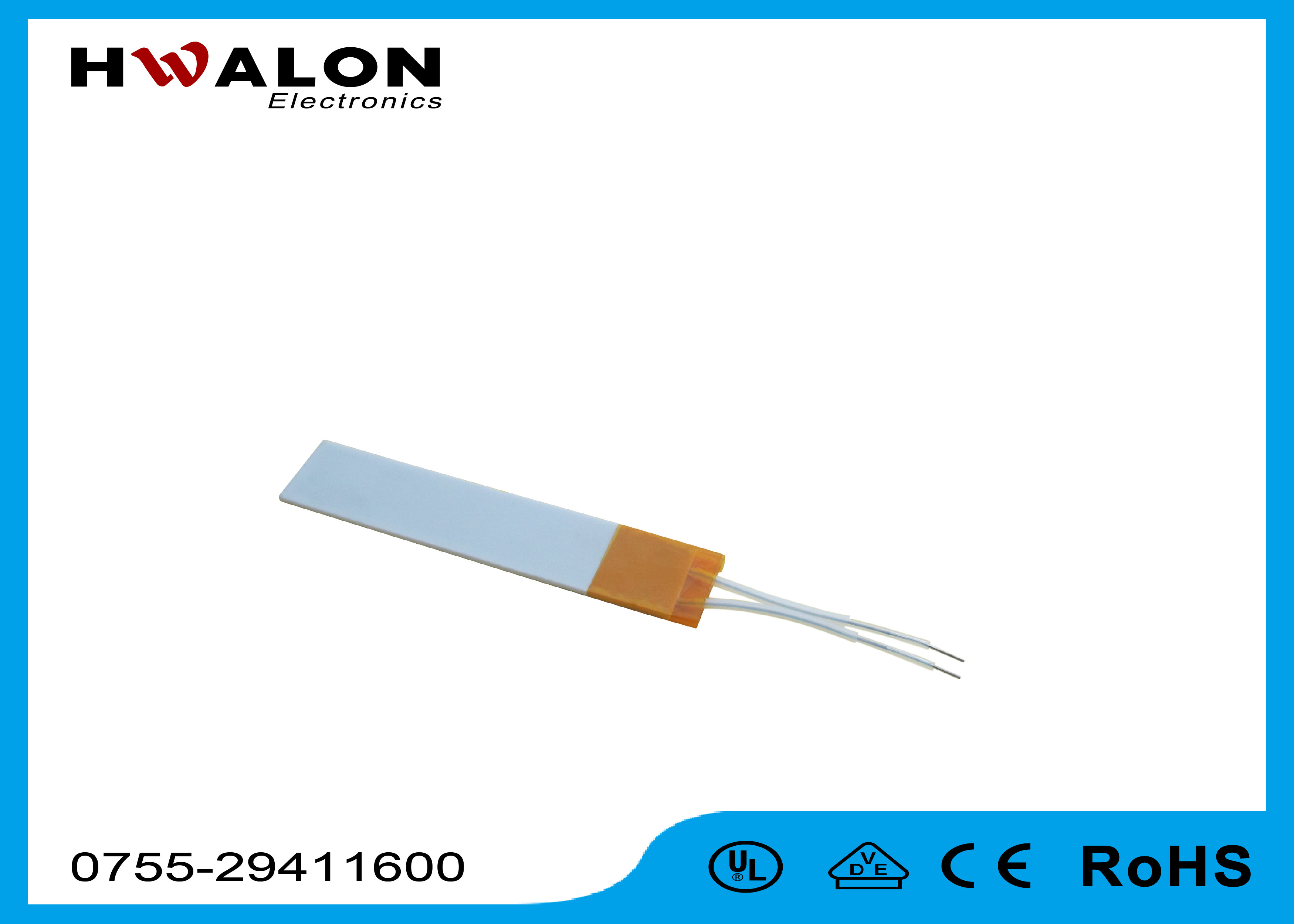 Customized Size MCH Ceramic Heater / Electronics PTC Heater With Low Voltage
