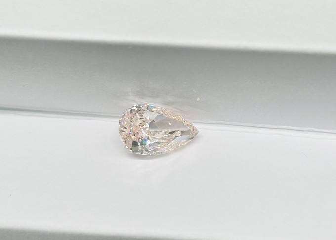1.64CT pear-shaped laboratory pink cultivation bright variant decorative drill pink oval cultivation diamond 2