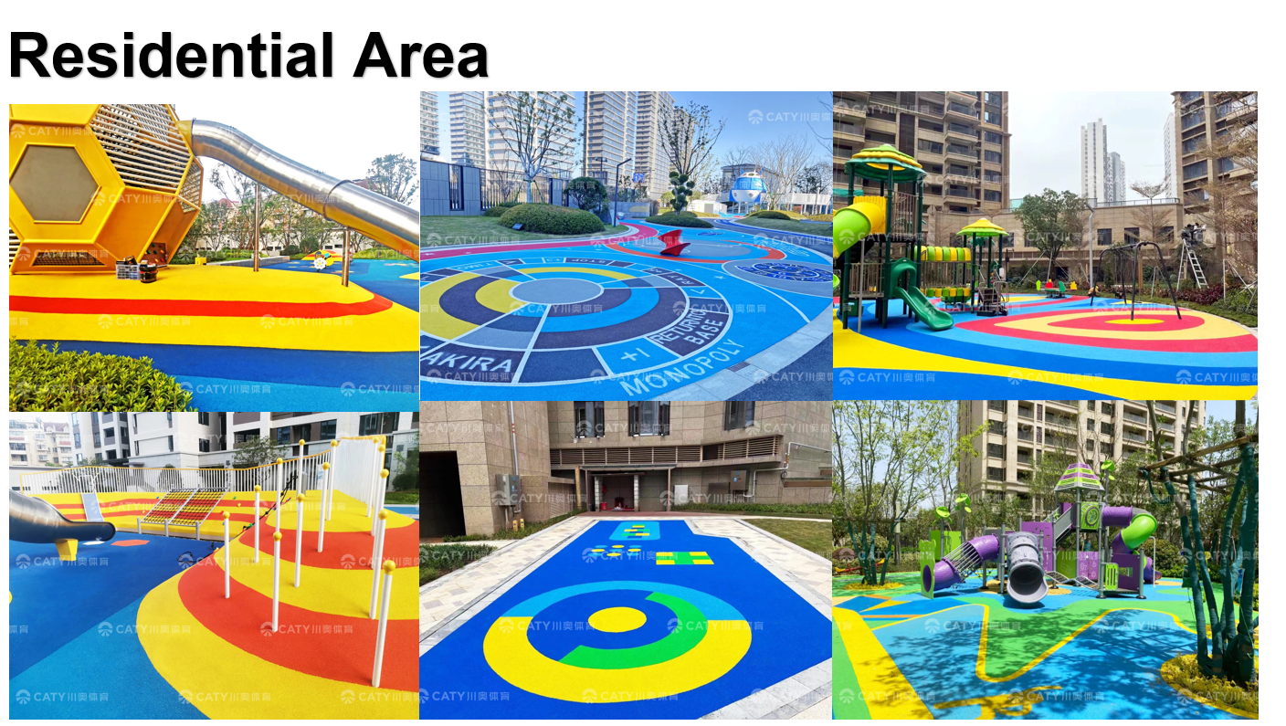 Multicolor Outdoor Playground Flooring Playground Crumb Rubber Granules EPDM