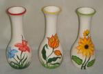 Round Shape Ceramic Vases And Pots Solid Color Glazed Vase Flower Pot For Spring