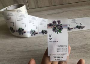 China Full color printed waterproof clear vinyl shampoo bottle packaging sticky labels wholesale