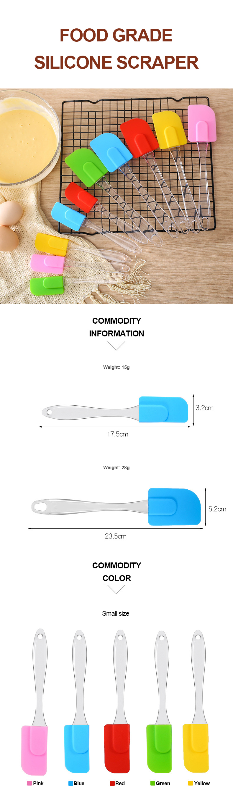 FDA Mini Silicone Spatulas BPA Free For Baking