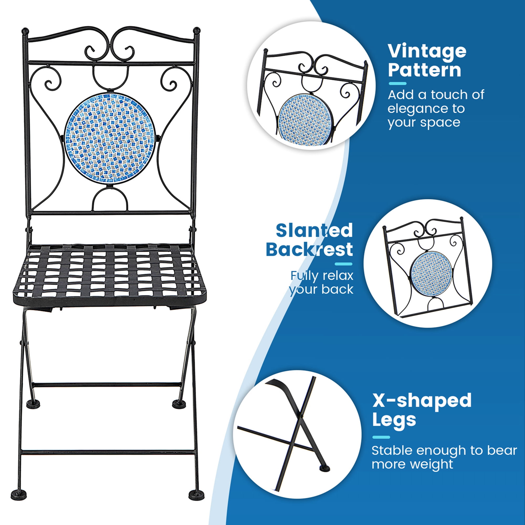 Upgrade Your Outdoor Decor with AJUNION All Weather Bistro Set Table Size Dia24" x H28