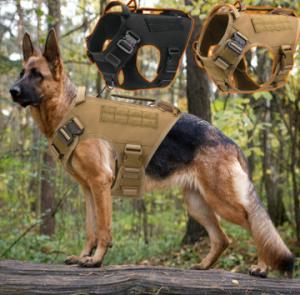 China Plastic Tactical Dog Harness For Hiking Training Brown wholesale