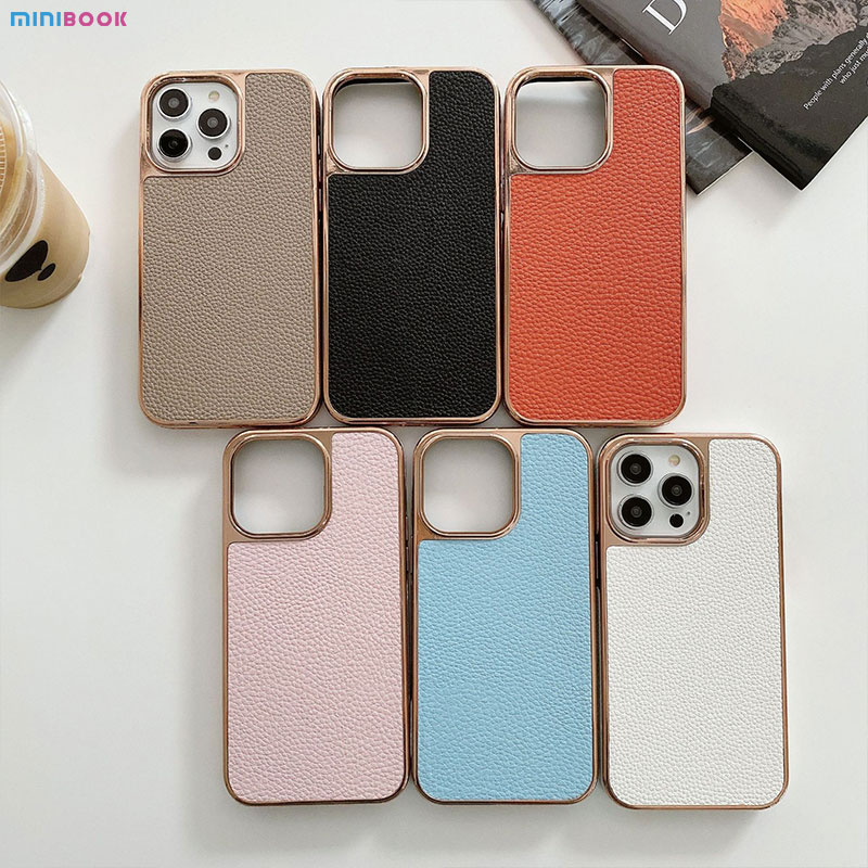 Full Cross Pebble Pattern PU Leather Mobile Phone Case for iPhone 13 14 15 Customized