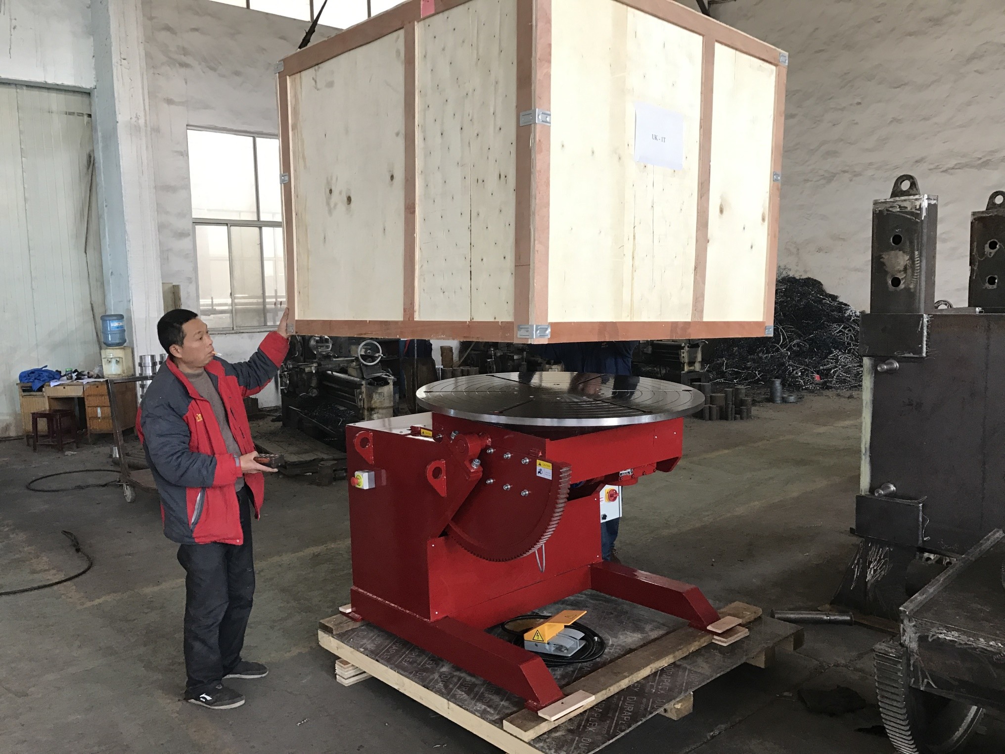 Welding Rotating Table 1000kg Welding Positioners Remote Hand Control Box