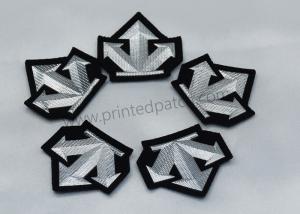 China SGS 3D Embossed Patches Microfiber Woven Clothing Labels wholesale