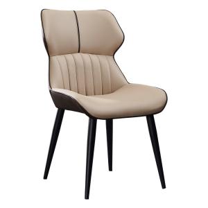 China Steel Chair, dining chair with pVC leather upholstered wholesale