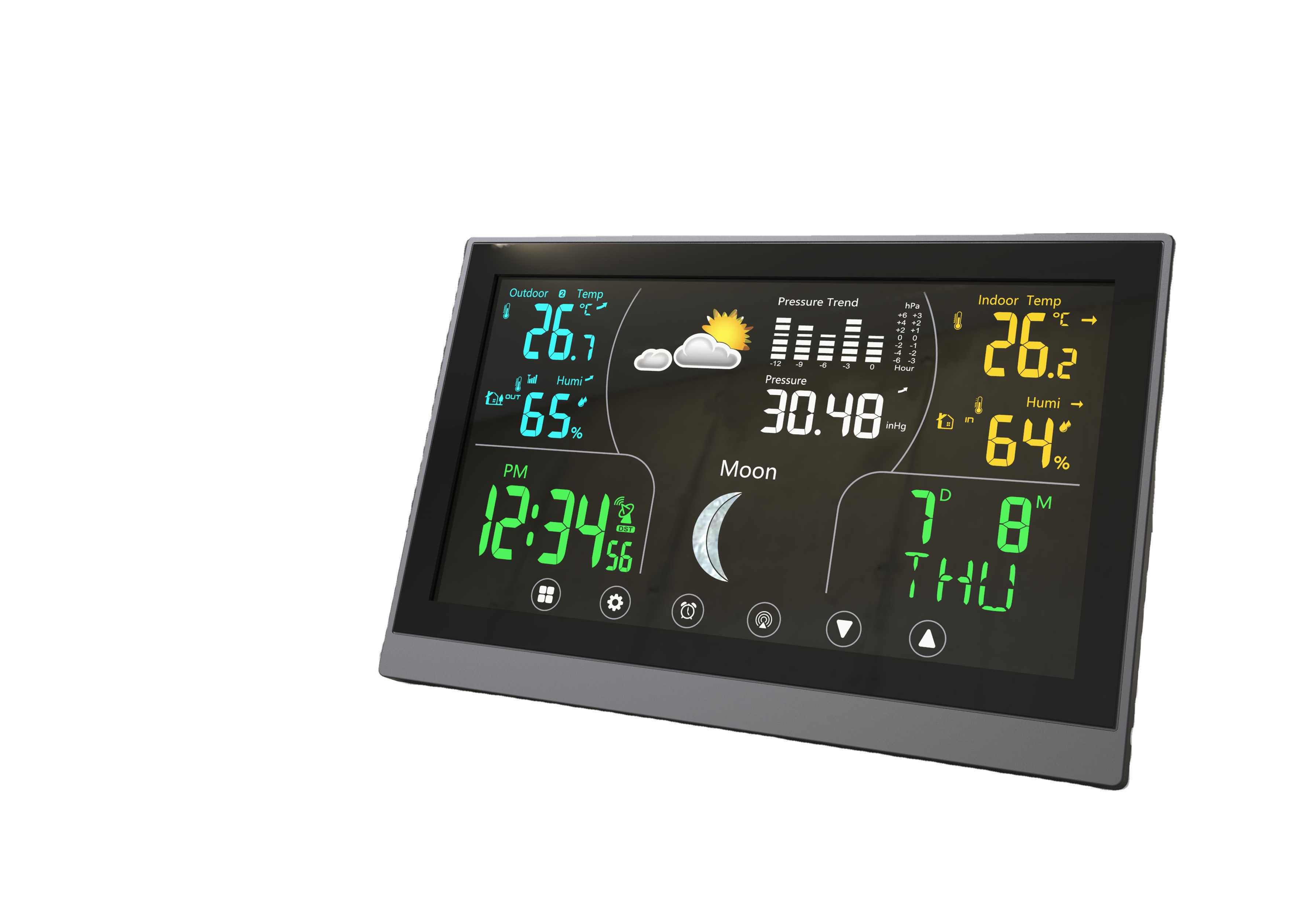 3 Channels Automatic Rain Gauge Station Compact Air Pressure Barometer Weather Station