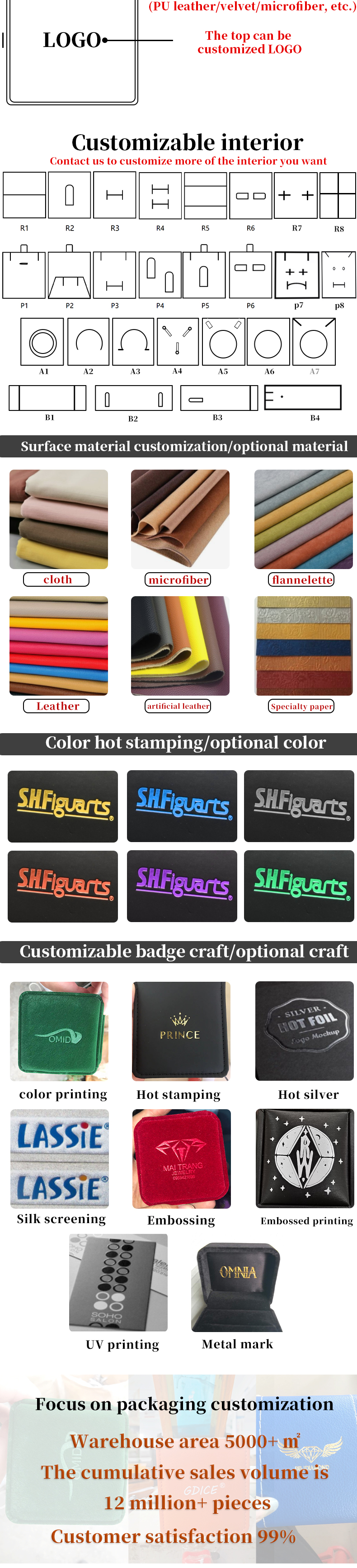 Luxury Customized Jewelry Packaging Box for Earrings Bracelets Necklaces and Rings