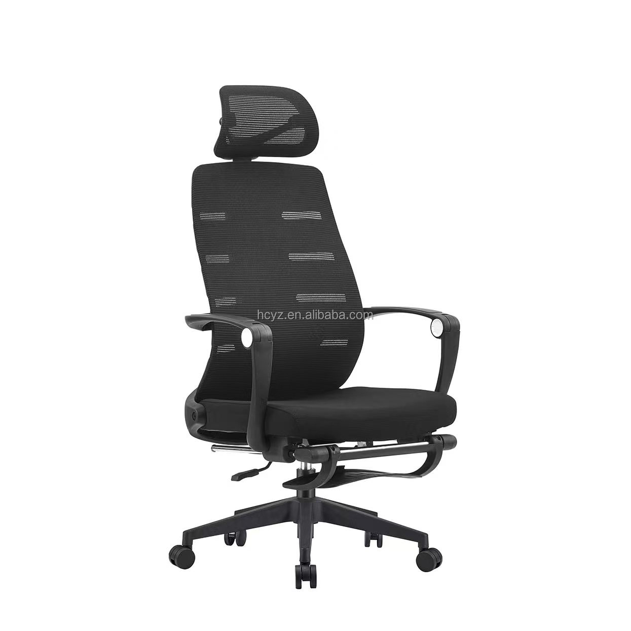 Fabric Office Manager Chair with Adjustable Headrest and 165 Degree Reclining Feature