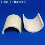 99% Alumina Electrical Insulating Threaded Ceramic Tube Half Round