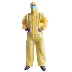 China PE Type 3 Disposable Coveralls With Tape Disposable Chemical Coverall For Oil Cleaning wholesale
