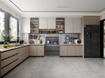 Automatic Foshan Custom Furniture Cupboard Pantry Shaker Cherry Kitchen Cabinet