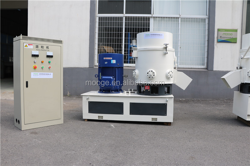 Recycling HDPE Plastic Film Agglomerator 1000KG/H PET Granulator