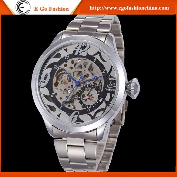 SH07 Golden Watch Leather Strap Stainless Steel Watch Original SHENHUA