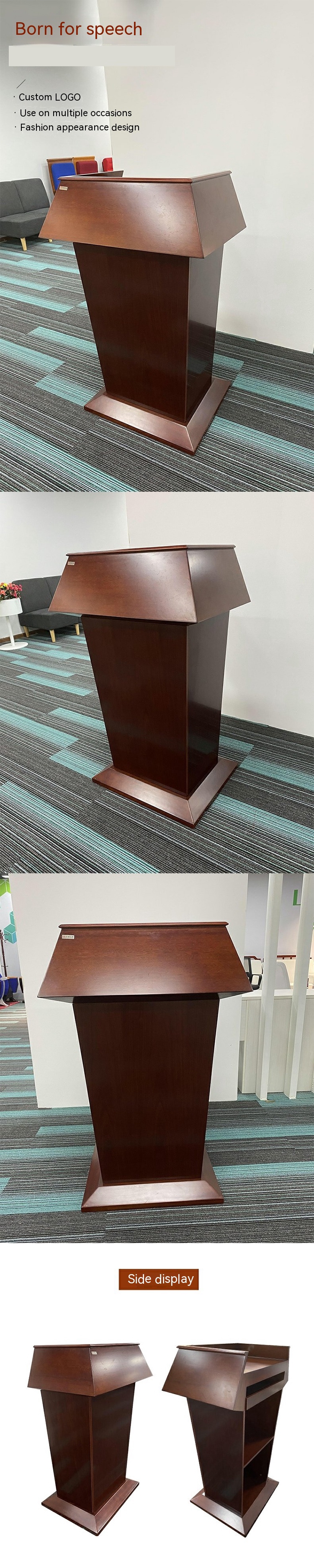Stylish Master of Ceremonies Speaking Desk Podium for Simple Modern Welcome Reception