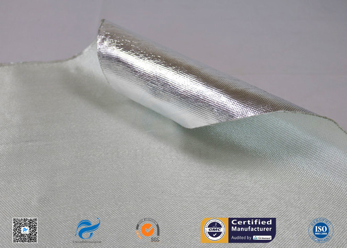 Aluminum Coated Fiberglass Fabric For Fireproof 260 ℃ High Temperature