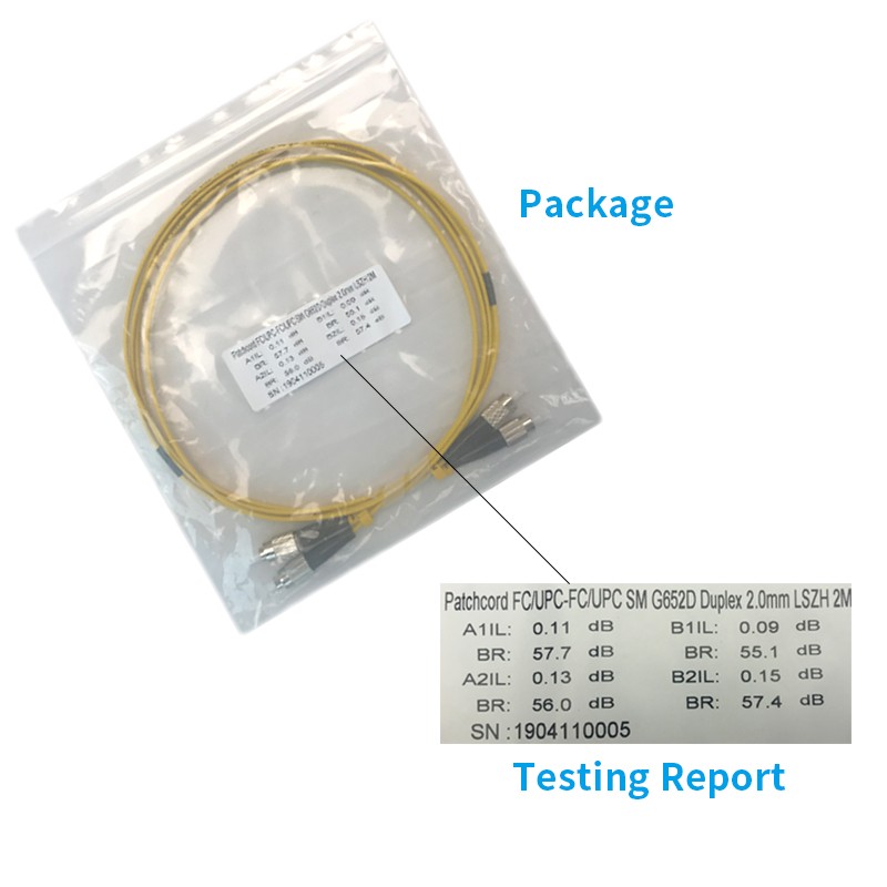 PVC Jacket Duplex Patch Cord , Fiber Jumper Cables For FTTH FTTB FTTX Network