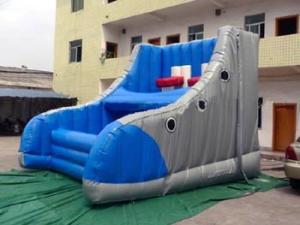 China UV Resistant Inflatable Amusement Park With Shoe-Shaped Basketball Shooter wholesale