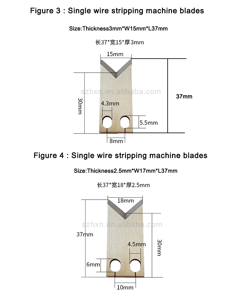 Customized Wire Cutter Stripper Blade for Cutting Function Cable Stripping Knife