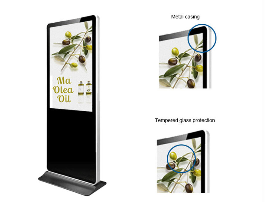 Wall mount Indoor Digital Signage Displays Video Picture Mixed Playing LCD Digital Signage Display