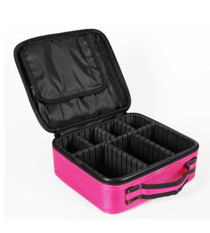 Ladies Polyester H26.5cm Cosmetic Travel Organizer Bag