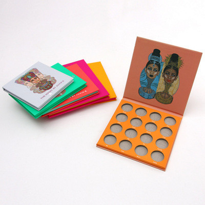 Custom Luxurious Cosmetic Eye shadow Packaging Box with Satin Lining Options