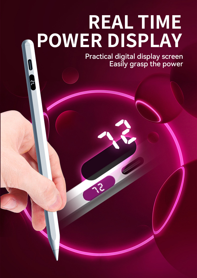 Fast Charge White Stylus Pen With Palm Rejection For Apple IPad Pro Air Mini
