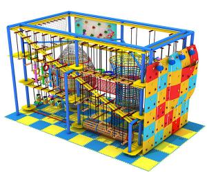 China Commercial High Ropes Obstacle Course , OEM Rope Play Equipment wholesale