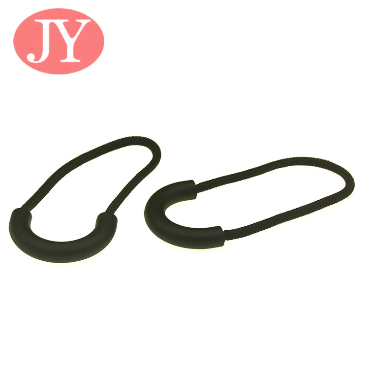 Jiayang zipper pull tab TPU Silicon string rope customized TPU zipper puller for backpack zipper pull tag for bags