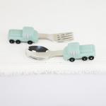 Toddler Stainless Steel Baby Spoon With Car Shape Silicone Handle