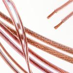 Transparent Jacket Shielded Speaker Cable Heavy Duty 350 Strands OFC Conductor