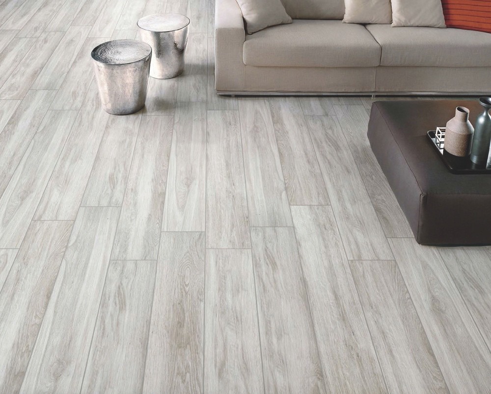 Wear-Resistant 150x900mm Indoor Floor Wooden Porcelain Strips For Bedroom Brown And Gray
