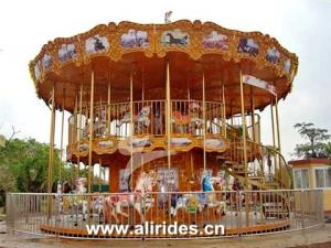 China Double deck carousel 48 seats amusement rides for sale wholesale
