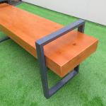 Patio Outdoor Metal Wood BENCHES Outdoor Furniture Moden Long Bench chair with