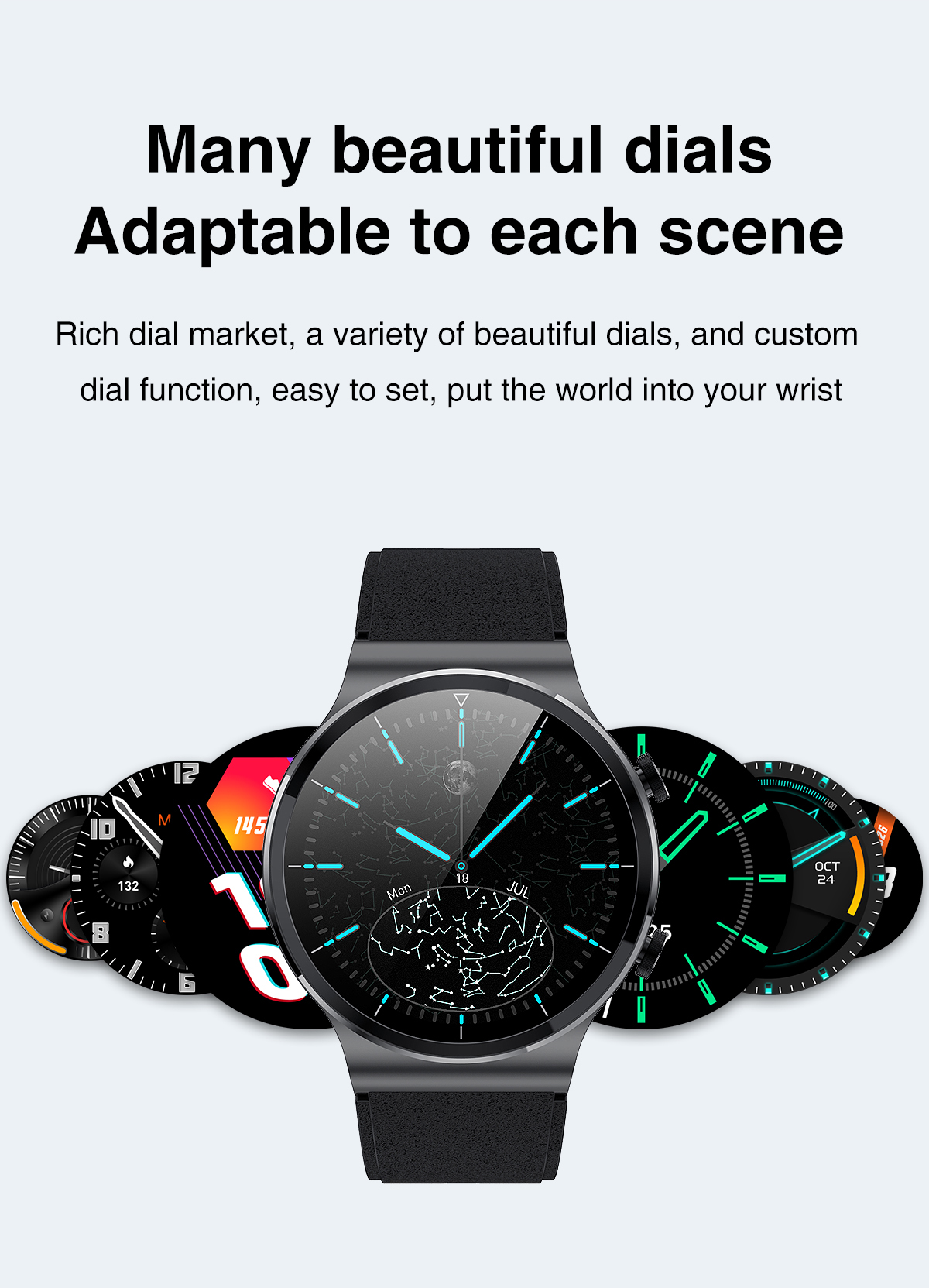 CST816S 1.28inch Full Touch Smartwatch 300mah Battery Smart Health Bracelet
