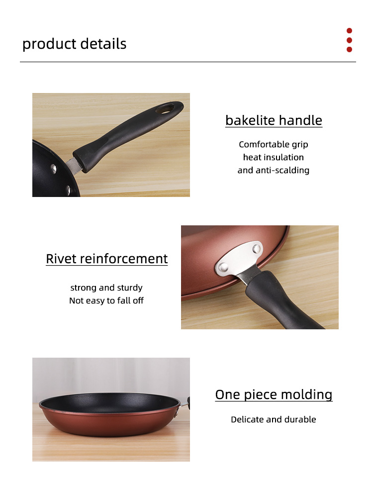 Factory Direct Sale Kitchen Cookware Cooking Pan Induction Cast Iron Panci Fry Pan Non Stick Frying Pan