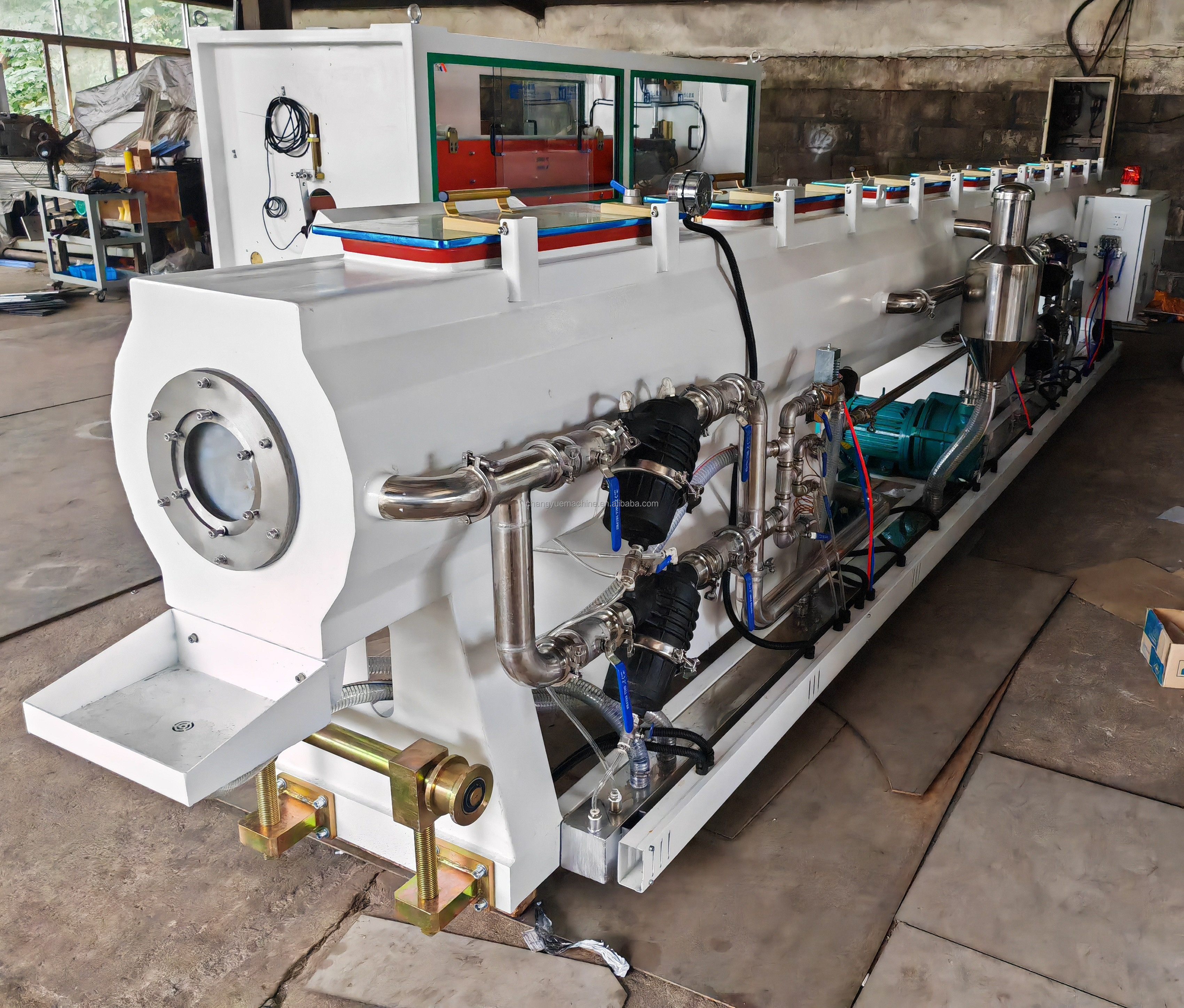 State-of-the-Art HDPE Pipe Production Line with Double/Single Disc Winding/Stacker for Easy and Organized Production