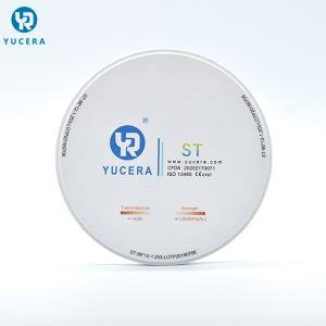China YUCERA ST Cad Cam 1200 MPa 98mm Translucent Zirconia Blocks wholesale