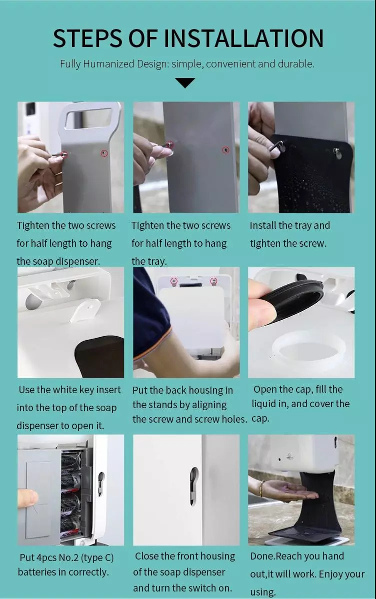 Office School Table Stand ABS Automatic Touchless Soap Dispenser