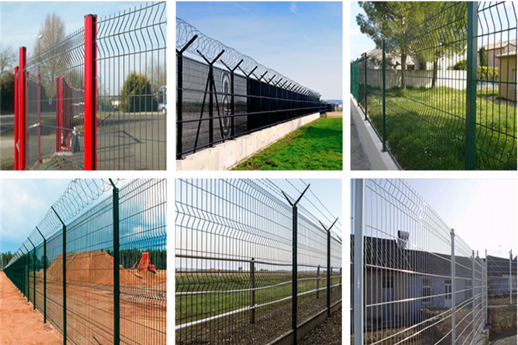 Stainless 3D Welded Wire Fence Green Powder Coated Fencing